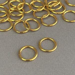 10 шт. - Золотой 0,8 см регулятор металл для бретелей бюстгальтера (кольцо)