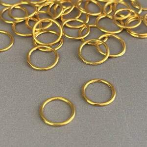 10 шт. - Золотой 1 см регулятор (МЕТАЛЛ) для бюстгальтера (кольцо)