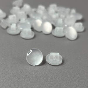 10 шт. - Пуговицы блузочные на ножке Ø-11мм карамелька-Белый