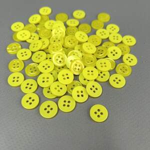 10 шт. - Пуговицы рубашечные Ø-11мм - желтый