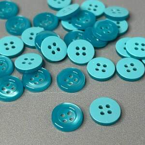 10 шт. - Пуговицы рубашечные Ø-11мм бирюза