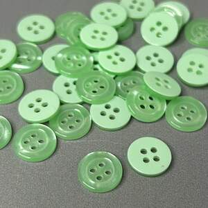 10 шт. - Пуговицы рубашечные Ø-11мм, салатовый