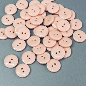10 шт. - Пуговицы рубашечные Ø-15мм цвет 059 (розовый)