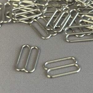 10 шт. - Серебряный 1,5 см регулятор (МЕТАЛЛ) для бретелей бюстгальтера (восьмерка)