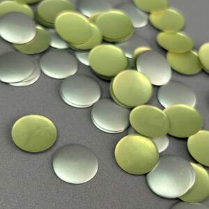 10г - Металлостразы термоклеевые, монетка 12 мм - серебро матовое