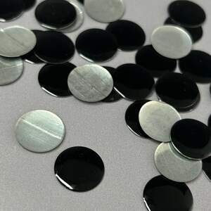 10г - Металлостразы термоклеевые, монетка 15 мм - черный