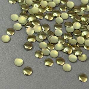 10г - Металлостразы термоклеевые, монетка 4,5 мм - золото светлое