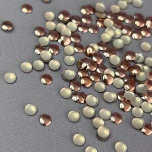 10г - Металлостразы термоклеевые, монетка 4,5 мм - розовый