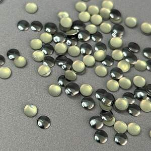 10г - Металлостразы термоклеевые, монетка 4,5 мм - сталь