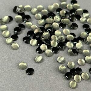 10г - Металлостразы термоклеевые, монетка 4,5 мм - черный