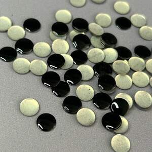 10г - Металлостразы термоклеевые, монетка 7,5 мм - черный