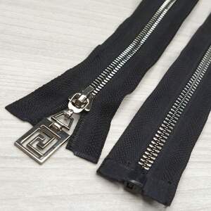 10шт застежка-молния неразъемная Т-5 16 см 1 бегунок Лабиринт темный никель