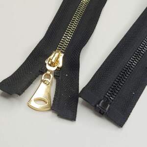 10шт застежка-молния Т-5 прошитая 80 см золото 1 бегунок