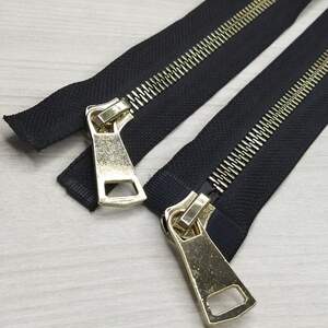 10шт застежка-молния Т-8 90 см золото 2 бегунка