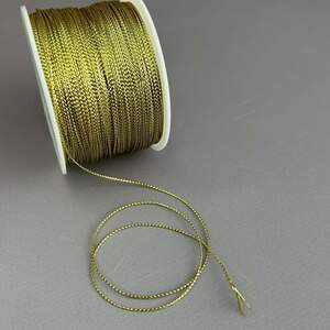180м - Шнур люрексовый 1мм, цвет- золото