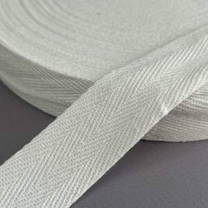 2,5 см Киперная лента ХБ 46м - белая