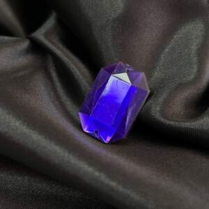 20 шт - Стразы акриловые пришивные 18х25 мм, синий электрик