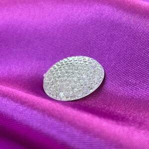 20 шт - Стразы акриловые пришивные 20 мм, серебро рефленное