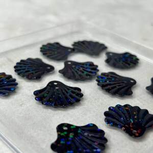 20мм Пайетка ракушка 5г - черный голограмма