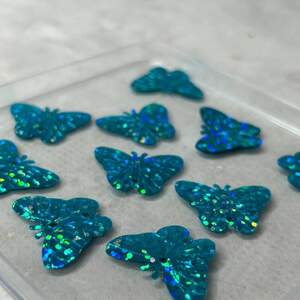 22мм Пайетка бабочка 5г - бирюзовый голограмма