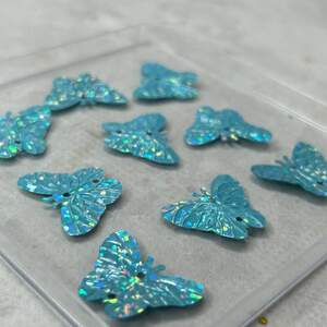 22мм Пайетка бабочка 5г - голубой голограмма