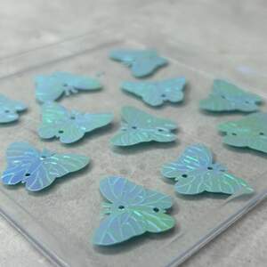 22мм Пайетка бабочка 5г - голубой с переливом