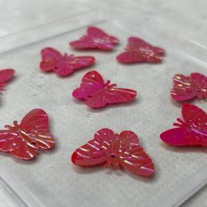 22мм Пайетка бабочка 5г - малиновый с переливом