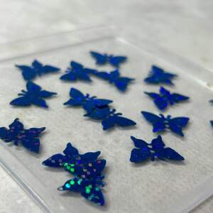 22мм Пайетка бабочка 5г - синий голограмма