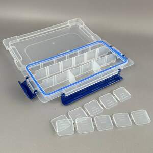 23х12 см 15 ячеек пластиковая тара-контейнер, органайзер для рукоделия и шитья