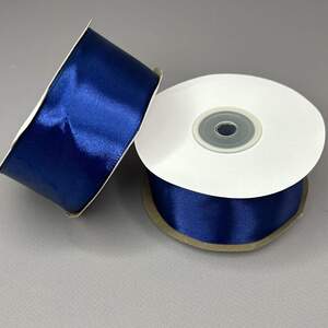 27 м - Лента атласная 38 мм (#178) - синяя