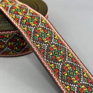 3,3 см Тесьма с украинским орнаментом - вышиванка дорожка