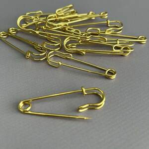 5 см - Безопасная булавка, лимонное золото