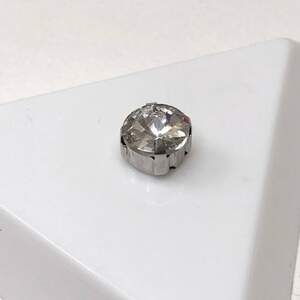 5 шт - Стразы в цапах 8 мм (стекло) круглые, кристалл