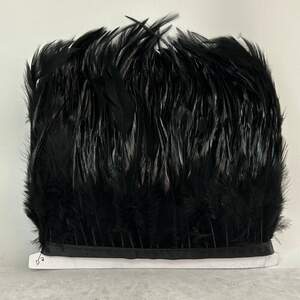 50 см - Перья петуха на ленте 8-12 см - черный