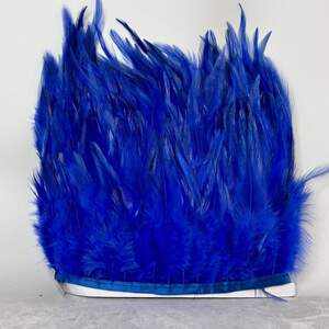 50 см - Перья петуха на ленте 8-12 см - электрик