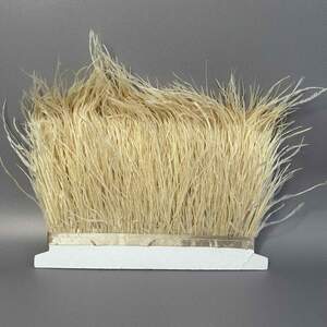 50 см - Перья страуса на ленте 8-10 см - светлый бежевый