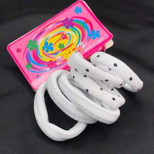 6 шт - Набор резиночки бесшовные 4 см - Белый микс 3