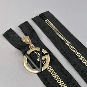 75 см-тракторная молния Т5 с декоративным пуллером - черная