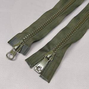 80 см молния тракторная на 2 бегунка Т8 - хаки