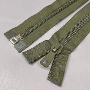 85 см молния спиральная на 1 бегунок Т10 - хаки