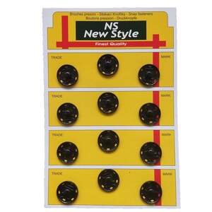 D=19мм пришивные застежки-кнопки для одежды Sindtex 12шт металлические цвет черный