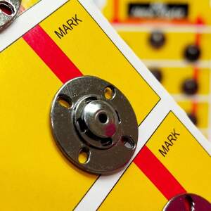 D=21 мм кнопки металлические декоративные для одежды пришивные графит