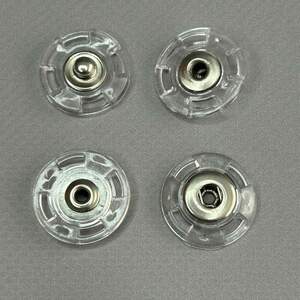D=21 мм кнопки пластиковые потайные - прозрачная