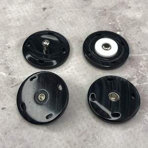 D=21 мм кнопки пластиковые потайные - черный