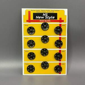 D=21мм пришивные застежки-кнопки для одежды Sindtex 12шт металл, серый темный