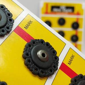 D=22 мм кнопки пластиковые декоративные для одежды пришивные черный