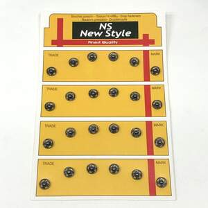 D=7,5мм пришивные застежки-кнопки для одежды Sindtex 24шт металлические цвет графит