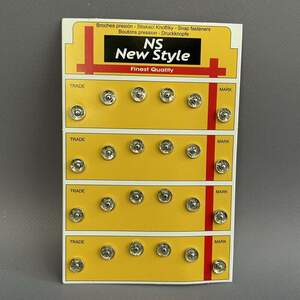 D=8,5мм пришивные застежки-кнопки для одежды Sindtex 24шт металл - никель