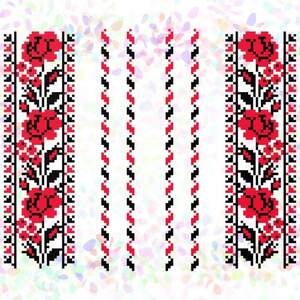 K-242 Цветочная алея (20х30 см). Confetti. Водорастворимый флизелин с рисунком