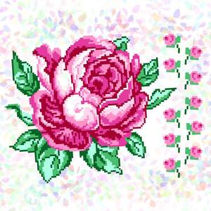 K-361 Розы (20х30 см). Confetti. Водорастворимый флизелин с рисунком